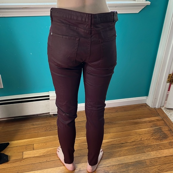 MNG Size 8 Burgundy Jeans - Picture 2 of 3